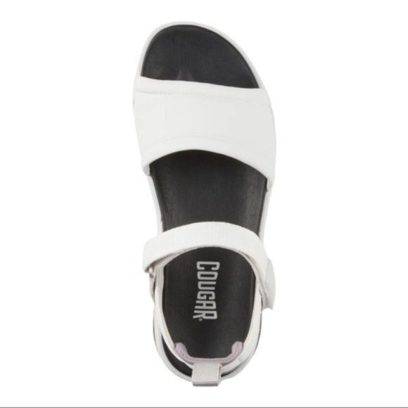 COUGAR Leona Leather Sandals in White New in Box - Picture 4 of 6